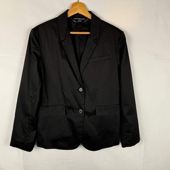 Norma Kamali Revolve Women Sz 16 2-Button Career Blazer Preppy Formal Funeral - Picture 1 of 10